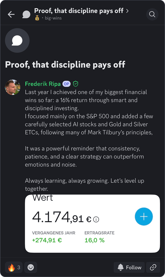 Community testimonial