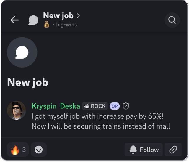 Community testimonial