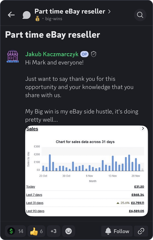 Community testimonial