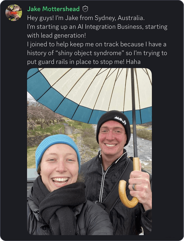 Community testimonial