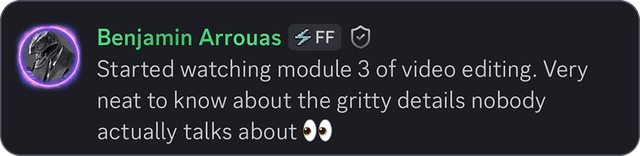 Community testimonial