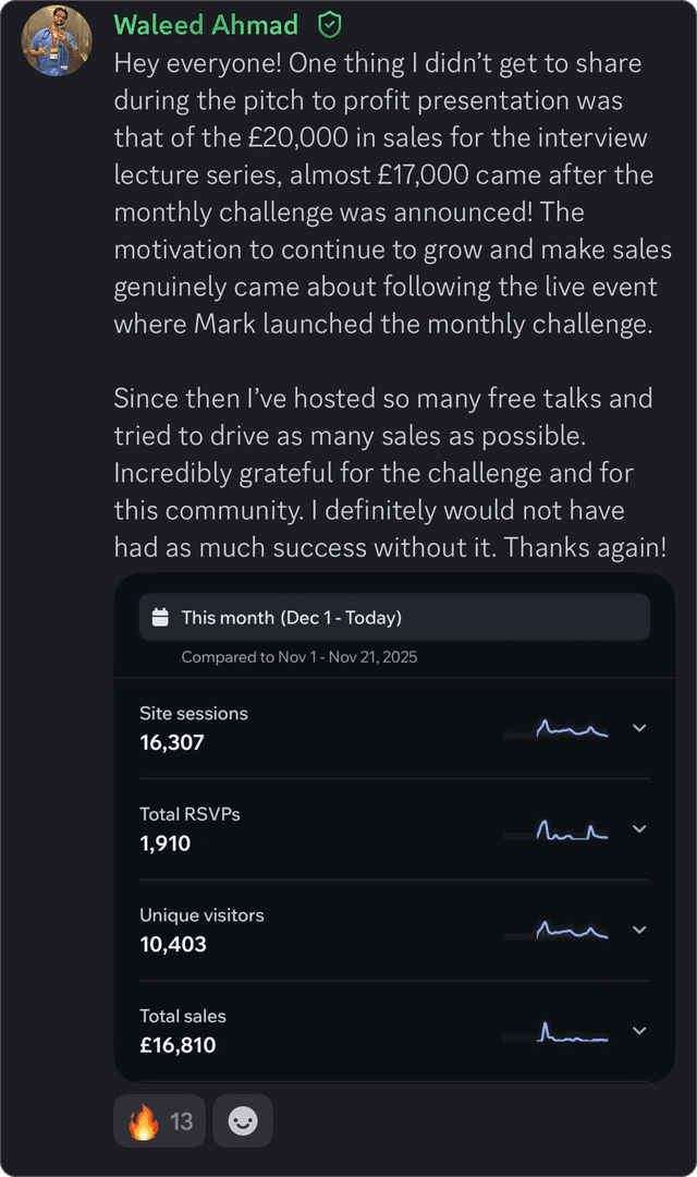 Community testimonial